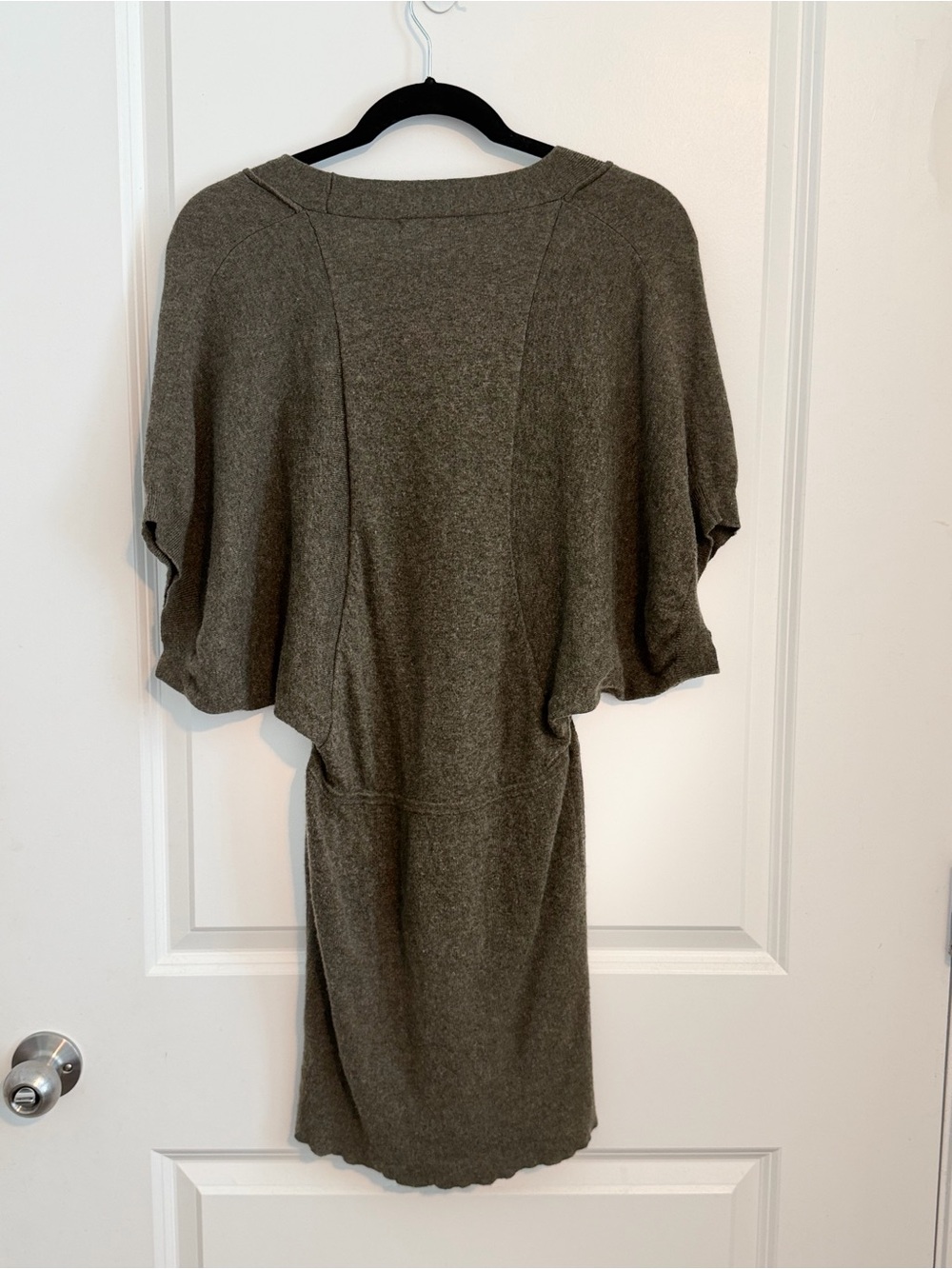 Banana Republic Luxury Cashmere Blend Dolman Sweater Dress XS Brown